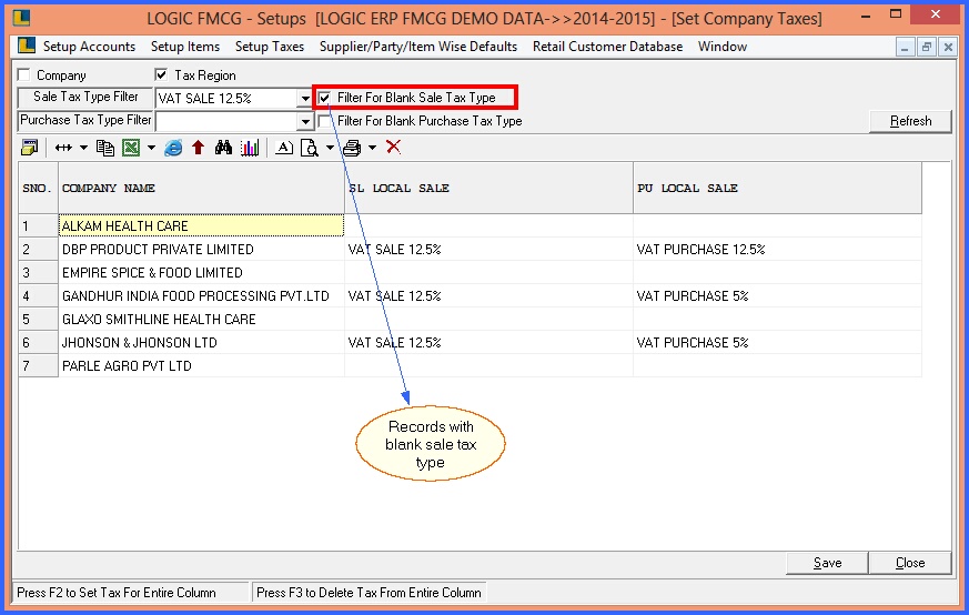 fmcg setup company taxes-grid mode 4